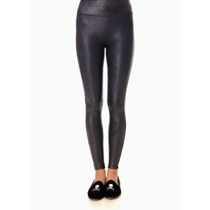 SPANX Faux Leather Leggings Petite Large
